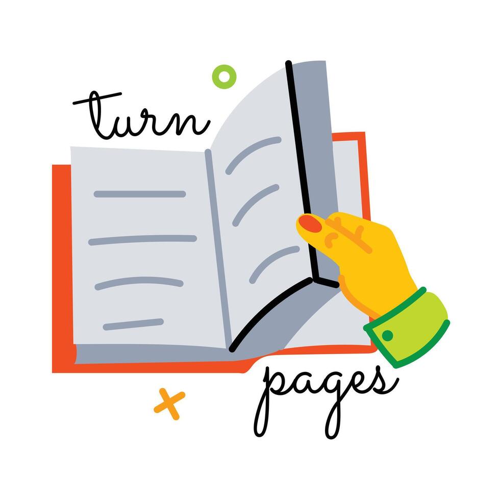 Trendy Turn Pages vector