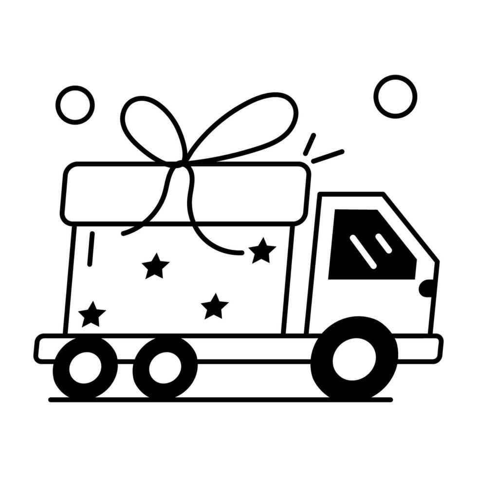 Trendy Gift Delivery vector