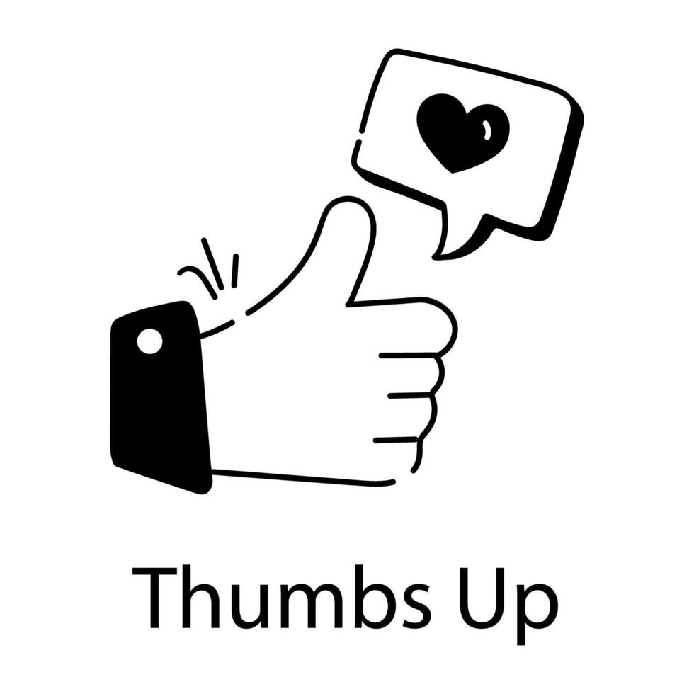 Trendy Thumbs Up vector