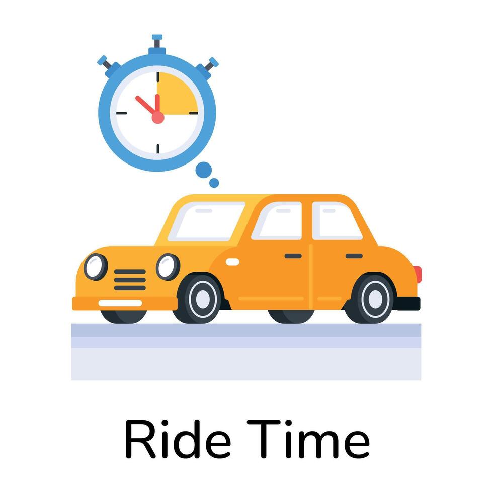 Trendy Ride Time vector