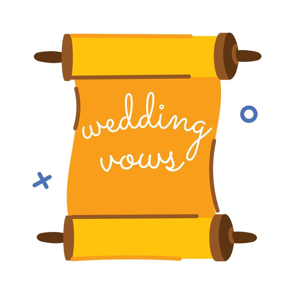 Trendy Wedding Vows vector