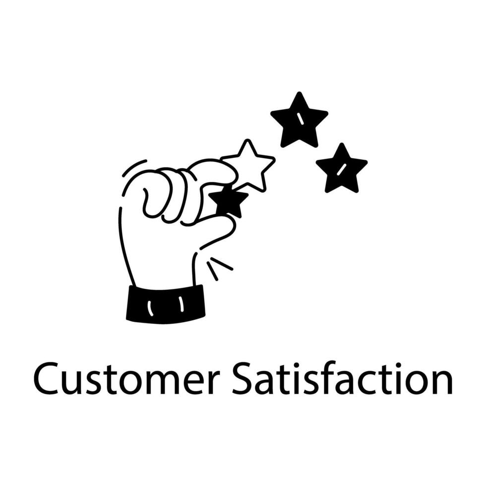 Trendy Customer Satisfaction vector