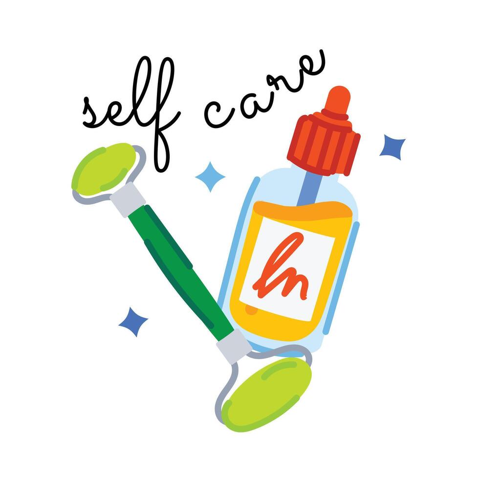 Trendy Self Care vector