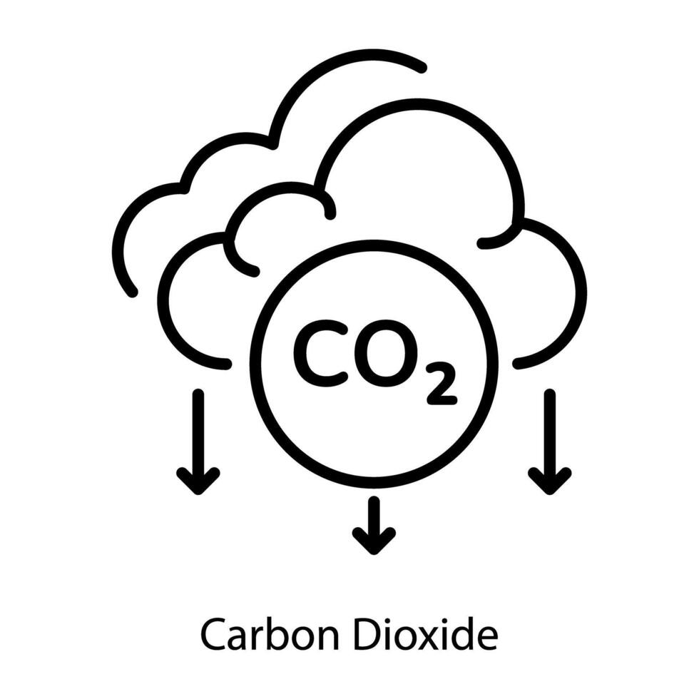 Trendy Carbon Dioxide vector