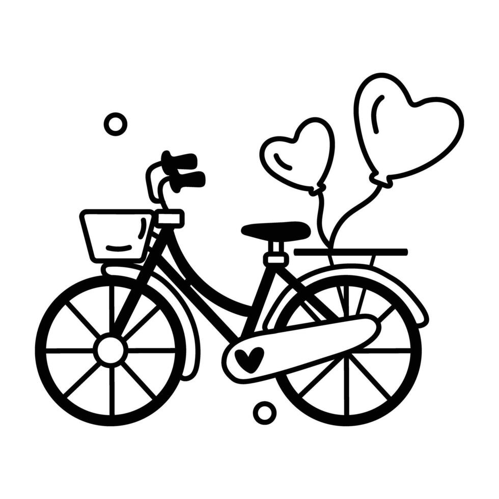 Trendy Wedding Cycle vector