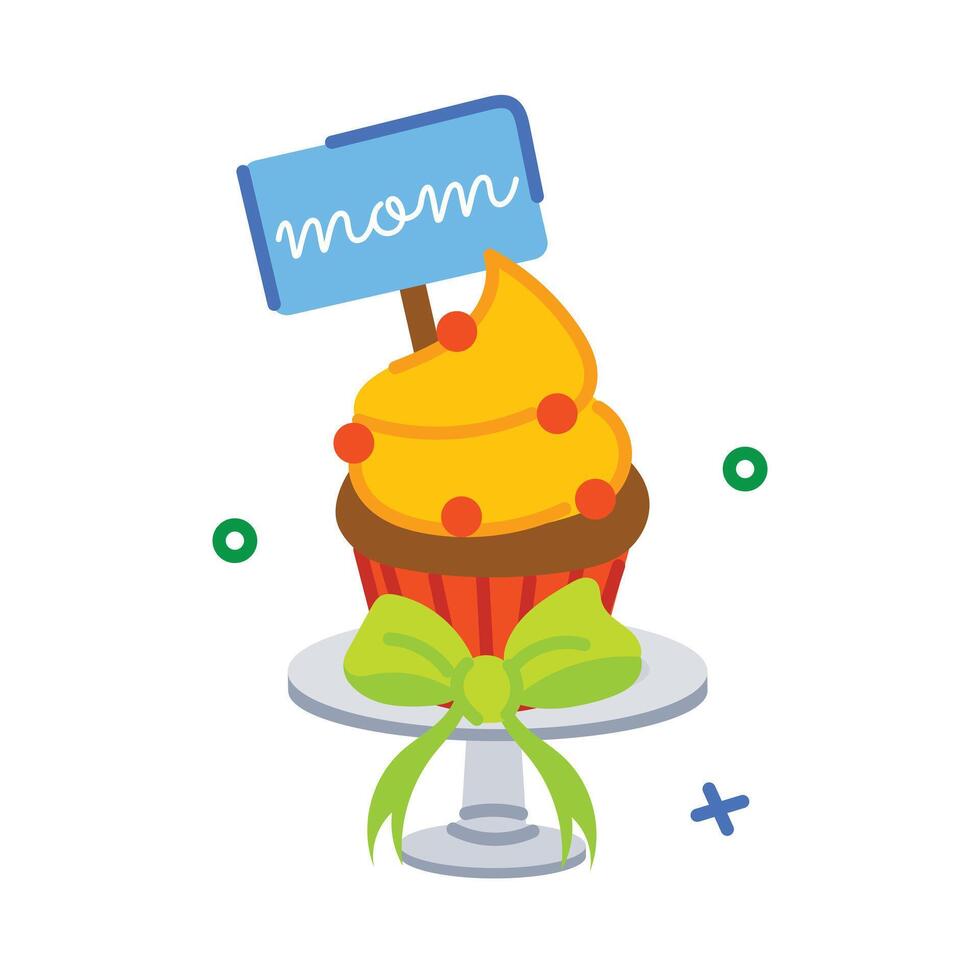 Trendy Mom Cupcake vector