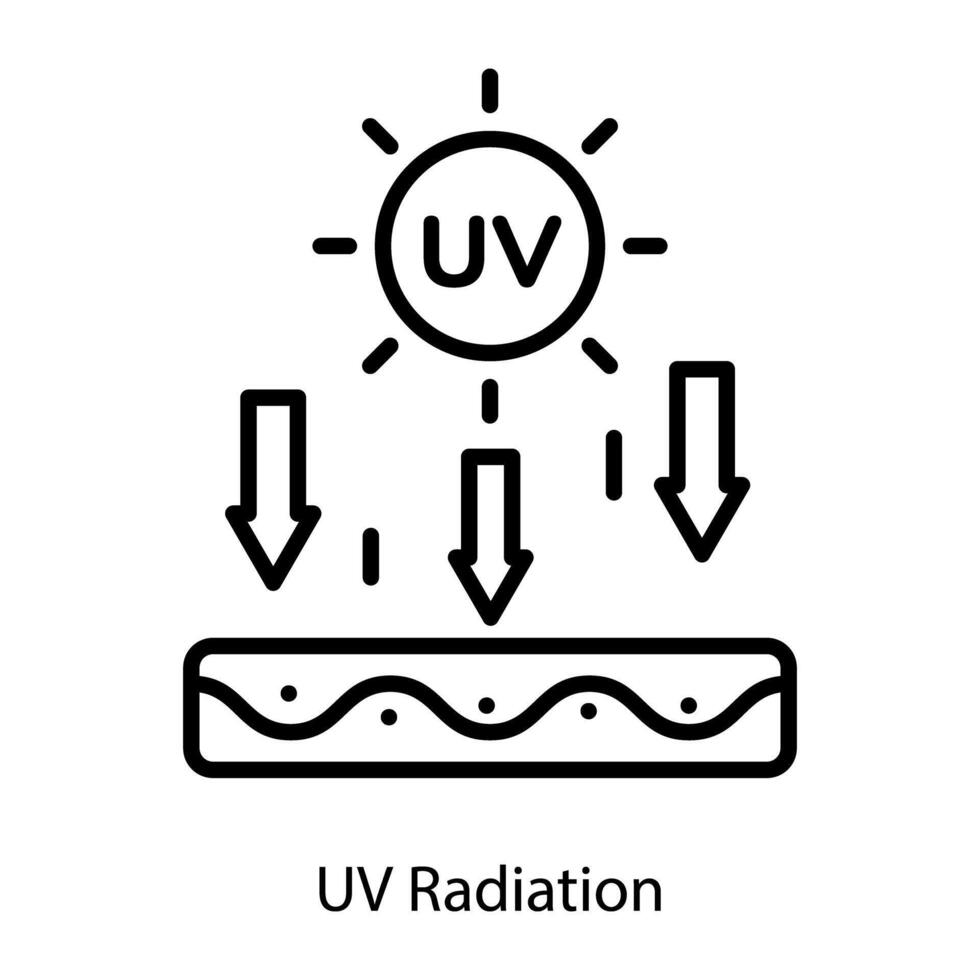 Trendy UV Radiation vector