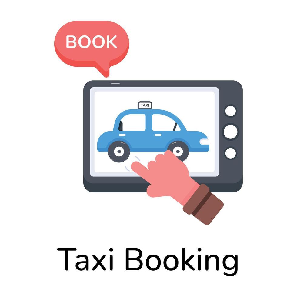 Trendy Taxi Booking vector