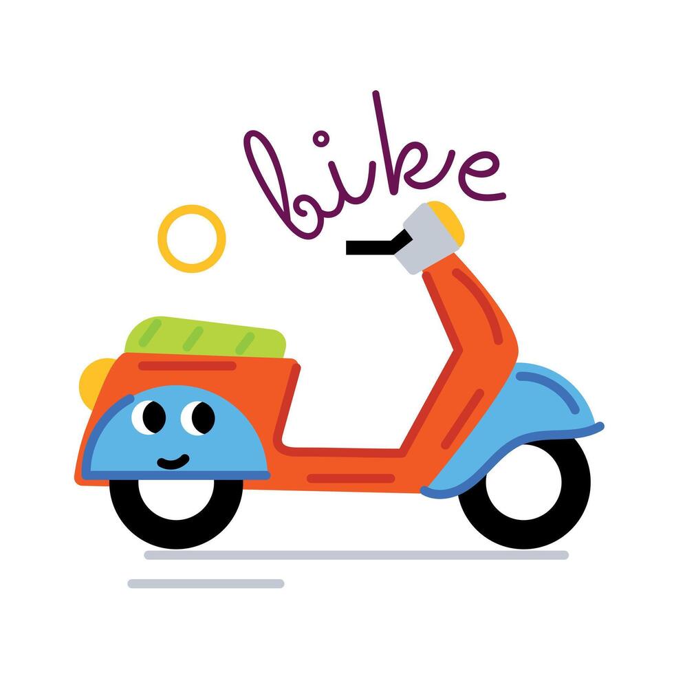 Trendy Scooter Bike vector