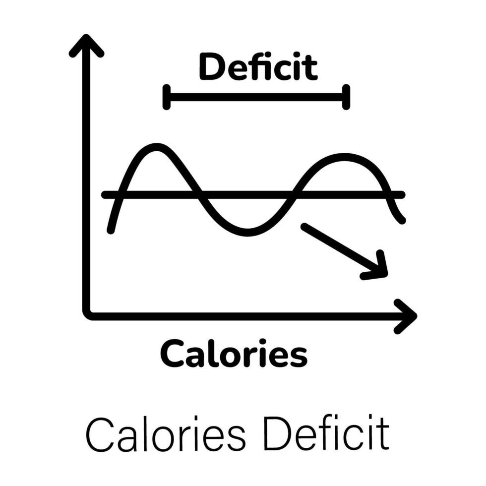 Trendy Calories Deficit vector