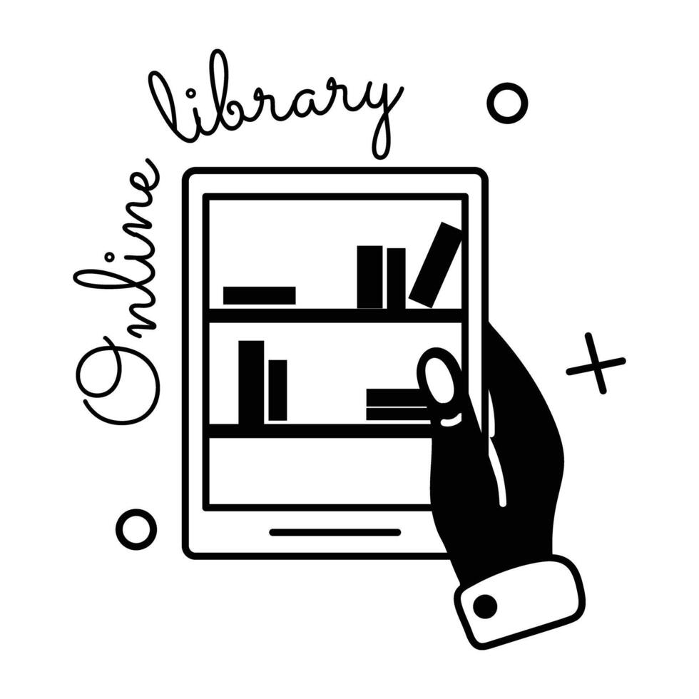 Trendy Online Library vector