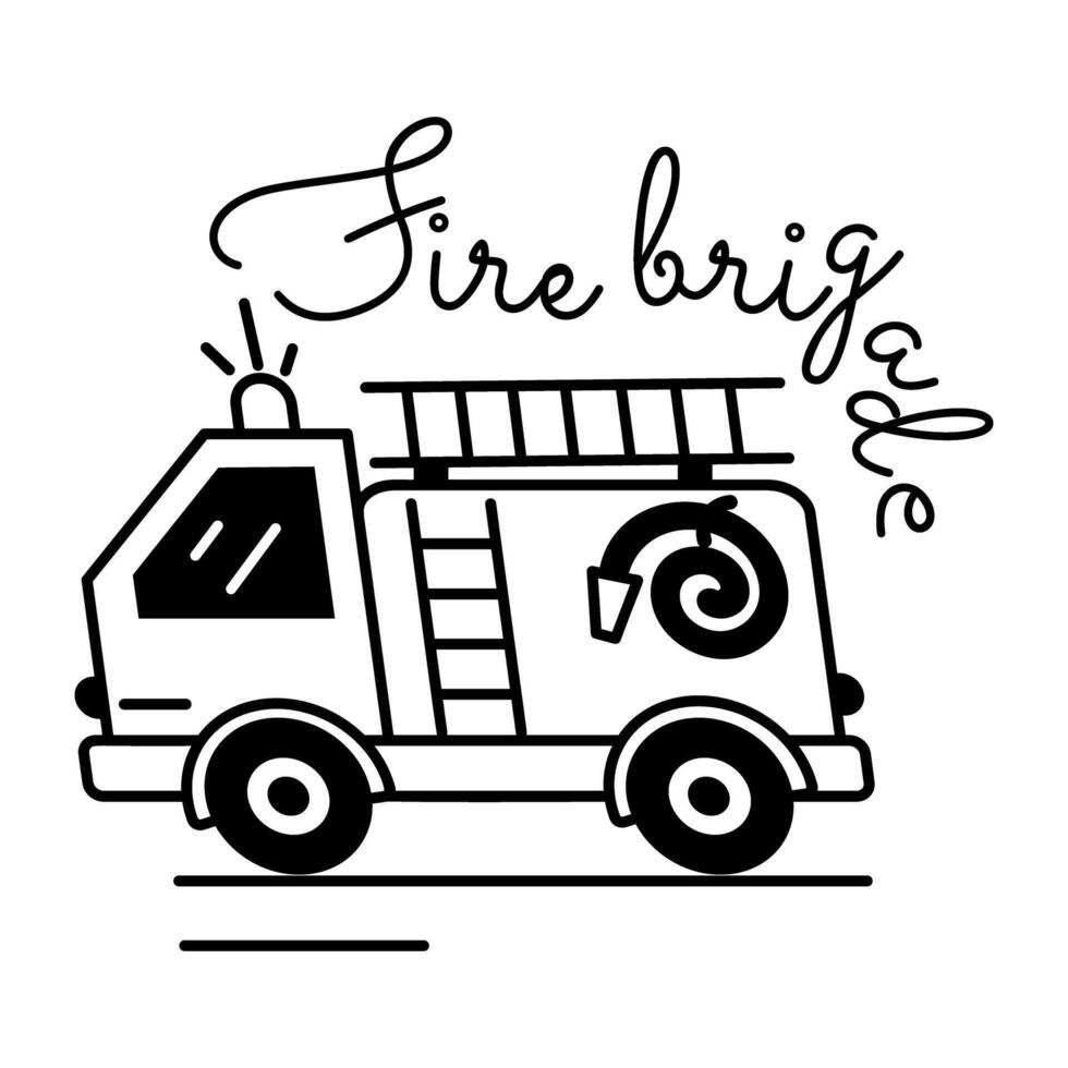 Trendy Fire Brigade vector