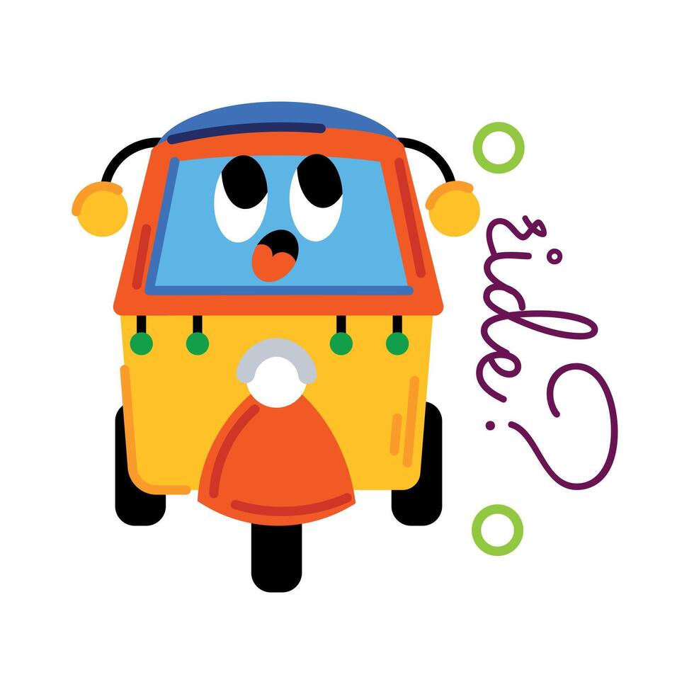 Trendy Mototaxi Concepts vector