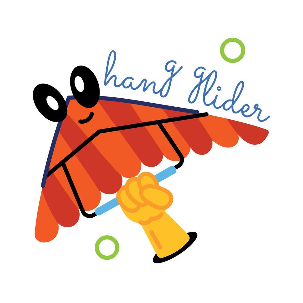 Trendy Hang Glider vector