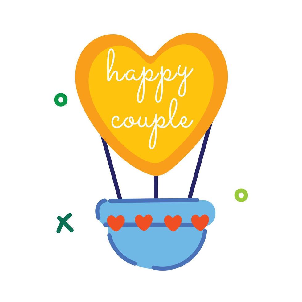 Trendy Love Balloon vector