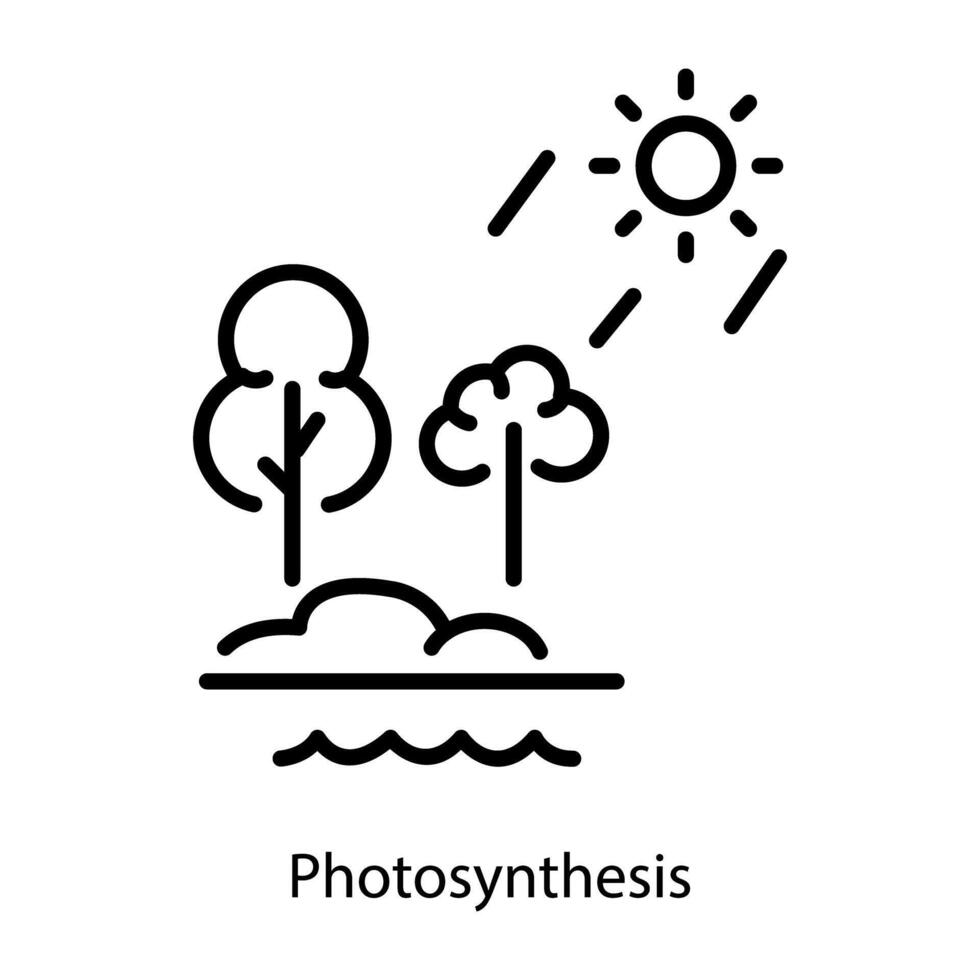 conceptos de fotosíntesis de moda vector