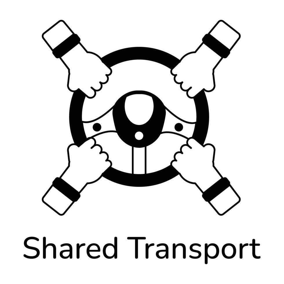 Trendy Shared Transport vector