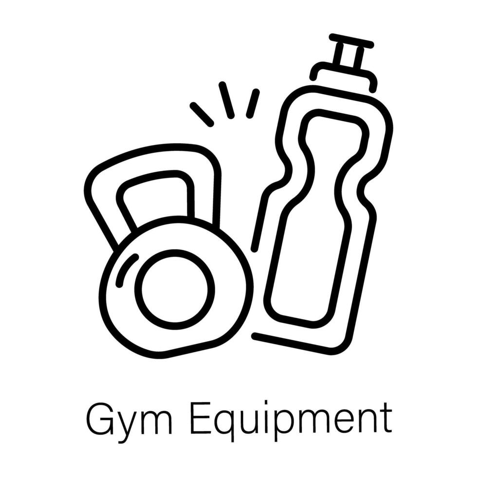 Trendy Gym Equipment vector