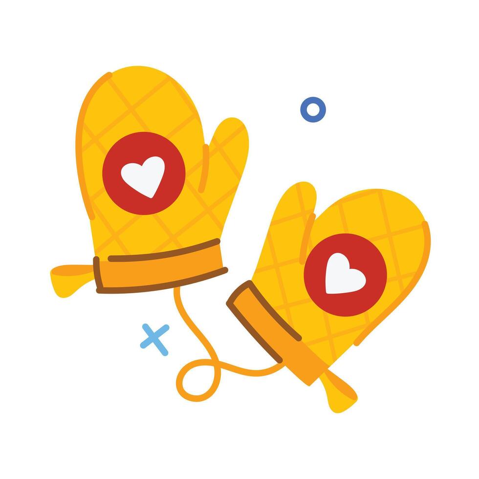 Trendy Mittens Concepts vector