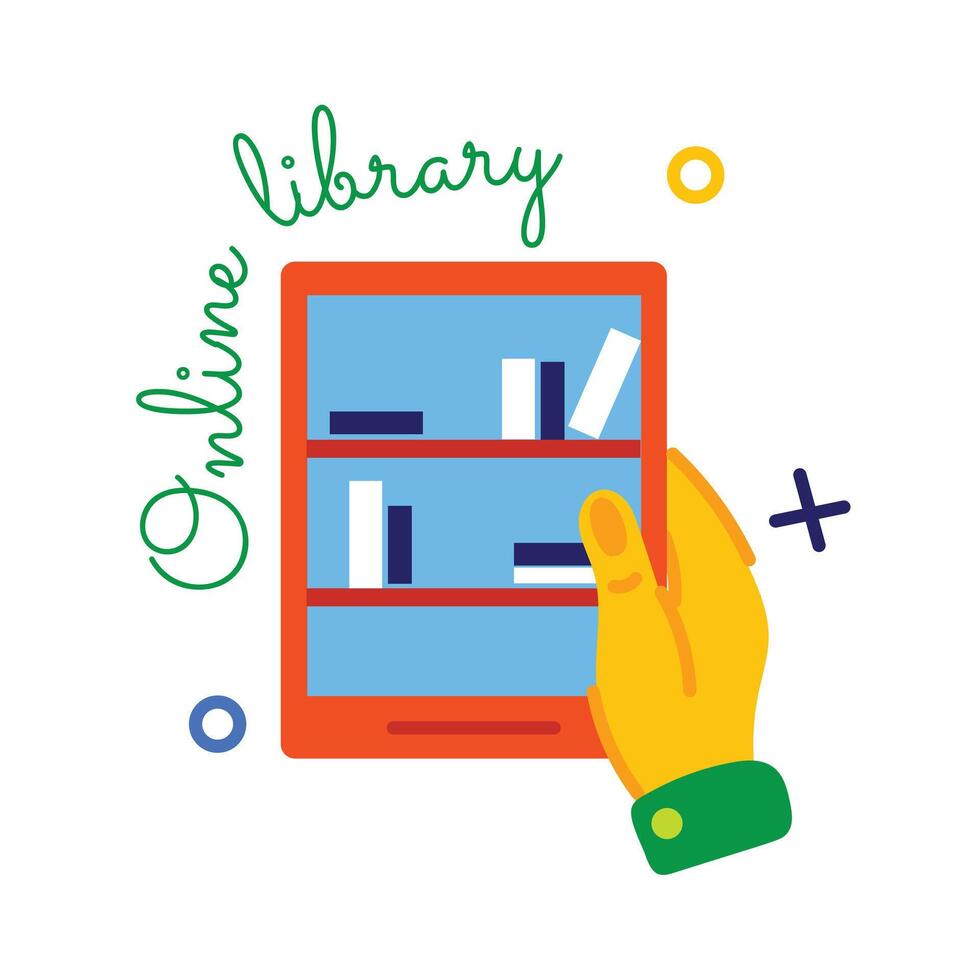 Trendy Online Library vector