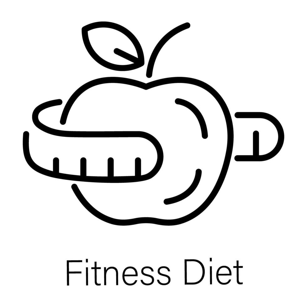 Trendy Fitness Diet vector