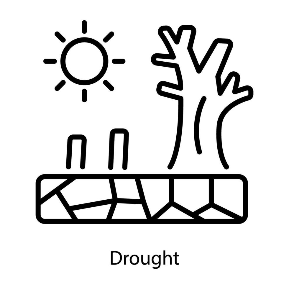 Trendy Drought Concepts vector