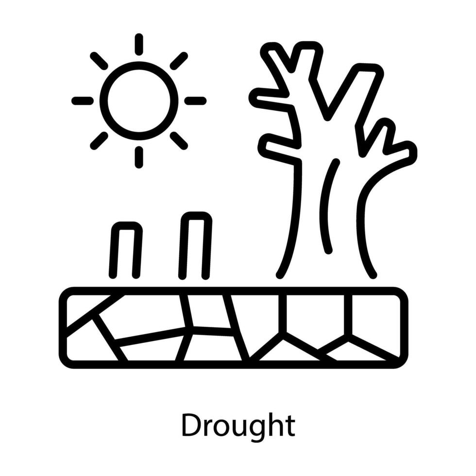 conceptos de sequía de moda vector