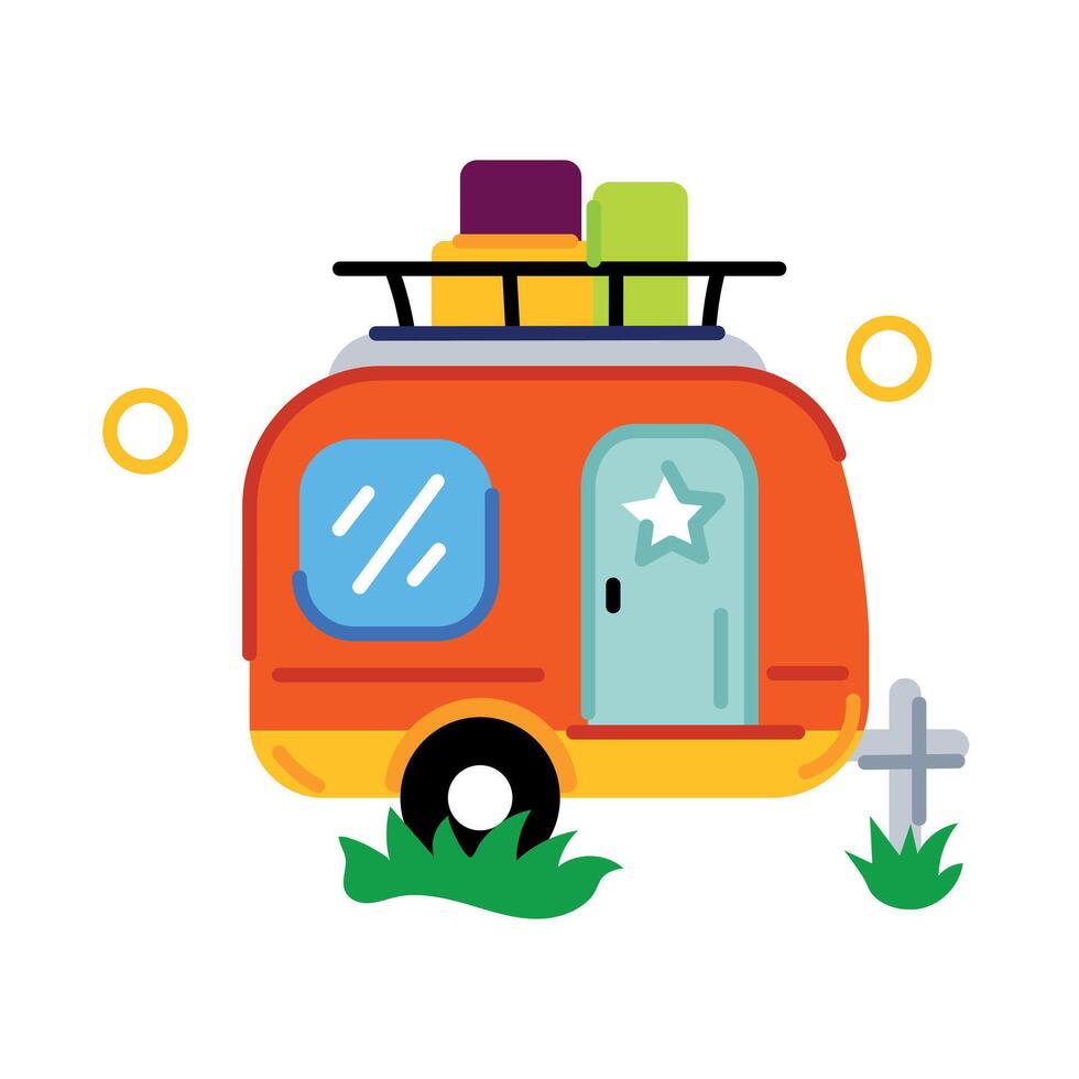 Trendy Caravan Concepts vector