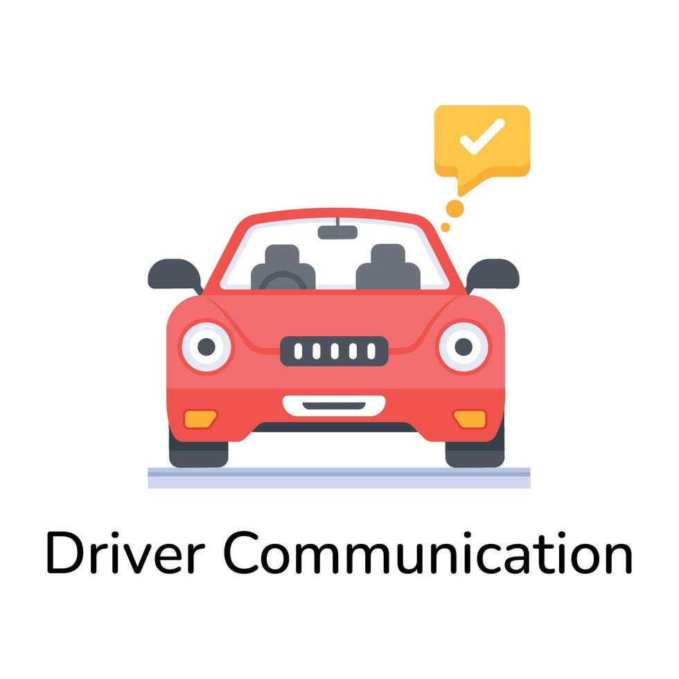 Trendy Driver Communication vector