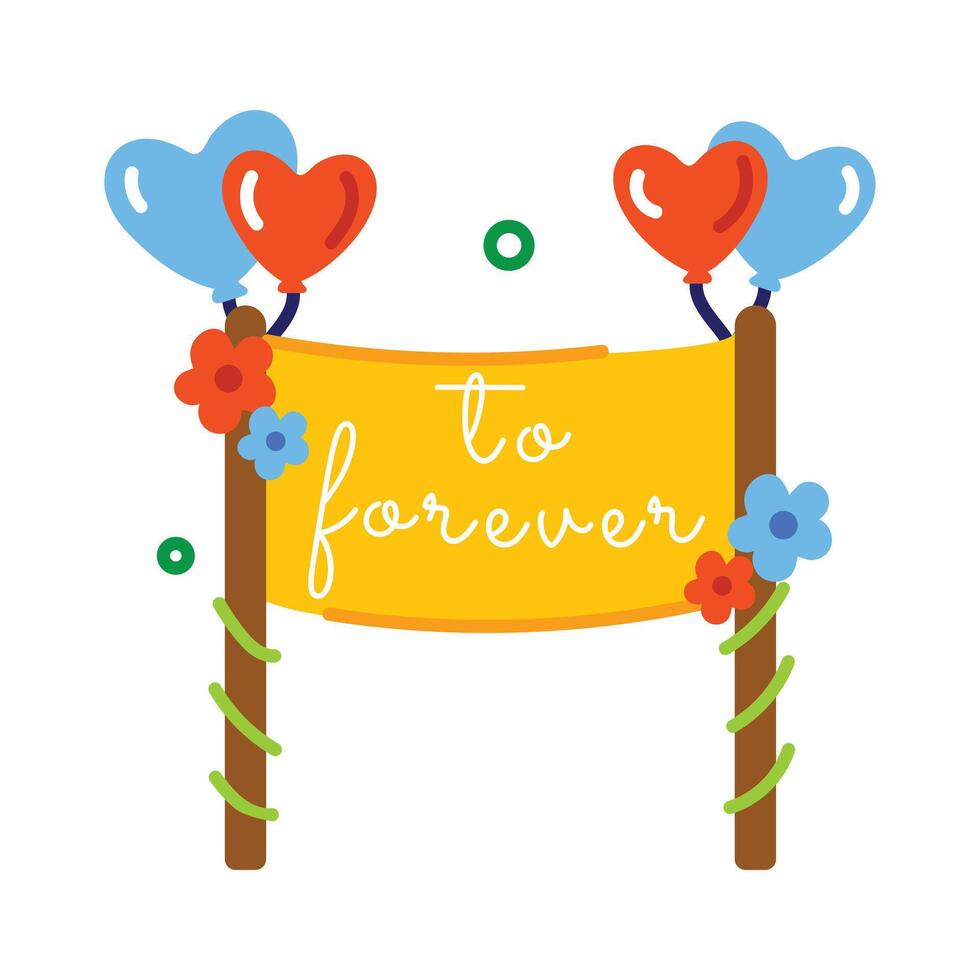 Trendy Wedding Display vector