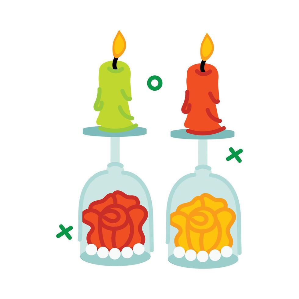 Trendy Wedding Candles vector