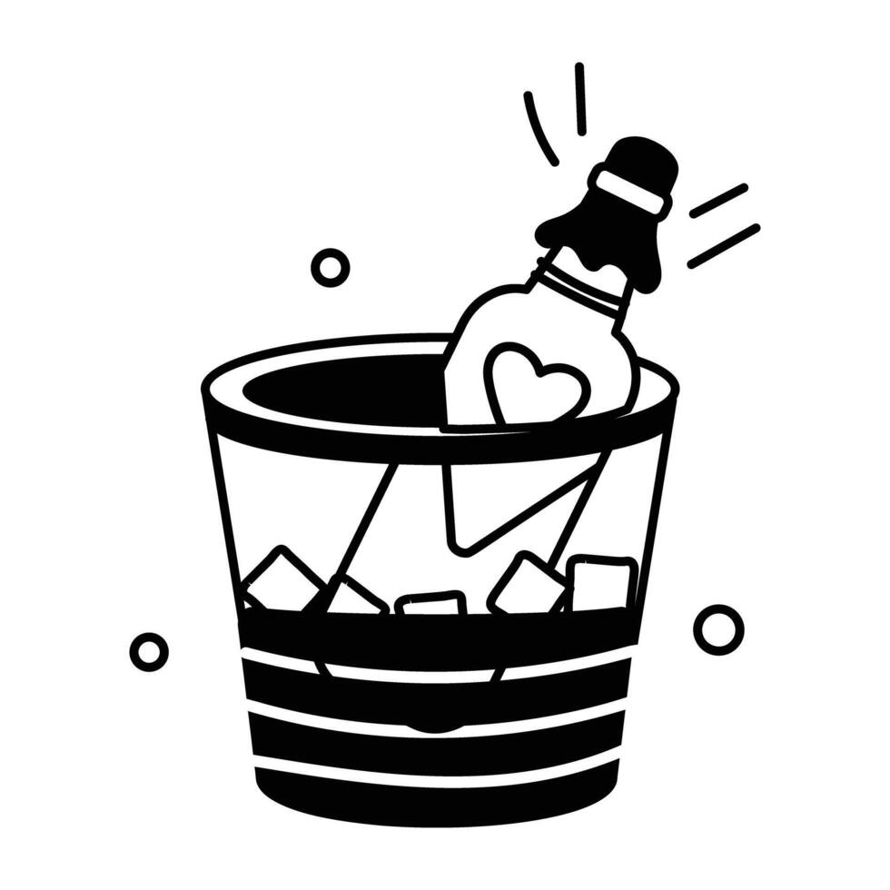 Trendy Champagne Bucket vector
