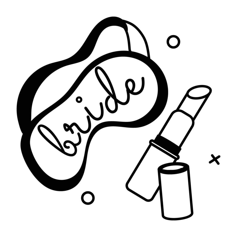 Trendy Bride Accessories vector