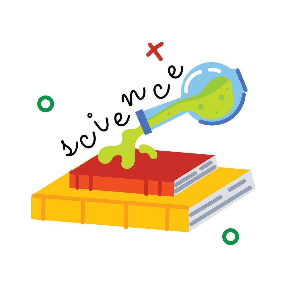Trendy Science Books vector