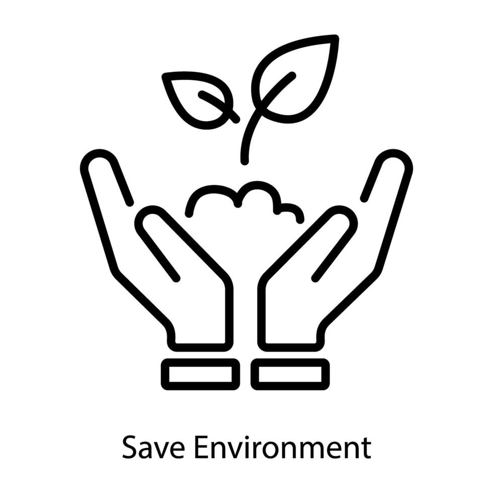 Trendy Save Environment vector