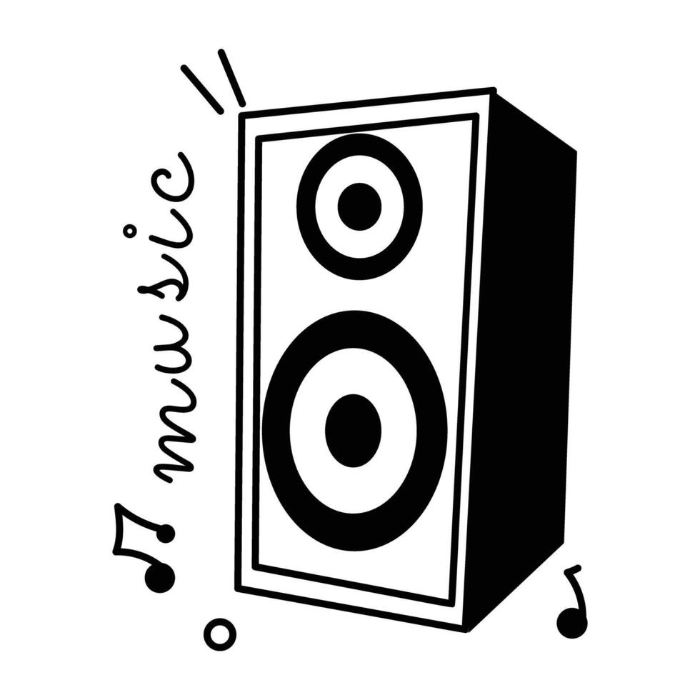 Trendy Music Speaker vector