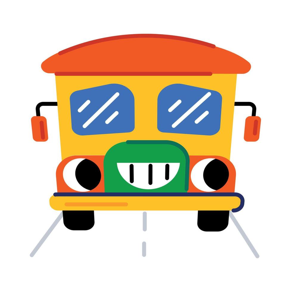 Trendy School Bus vector