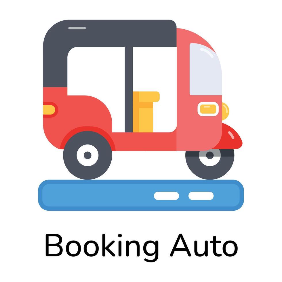 Trendy Booking Auto vector