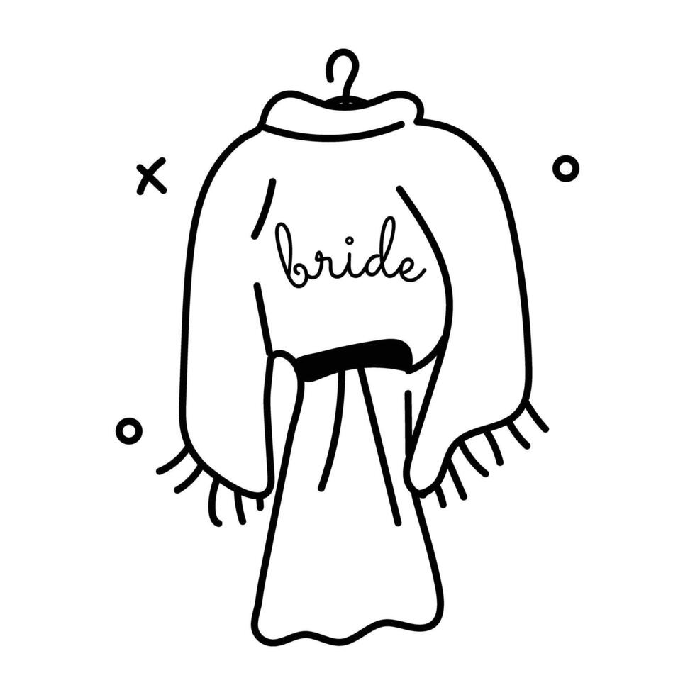 Trendy Sleeping Gown vector