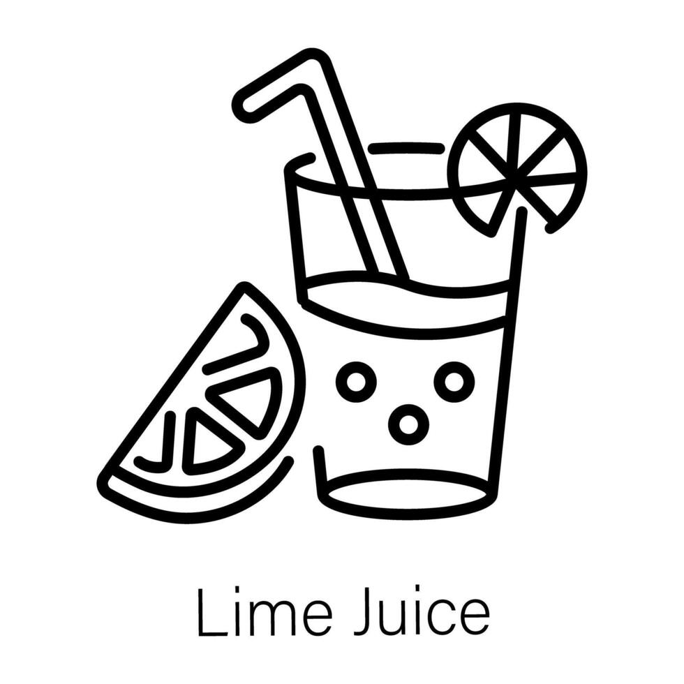 Trendy Lime Juice vector