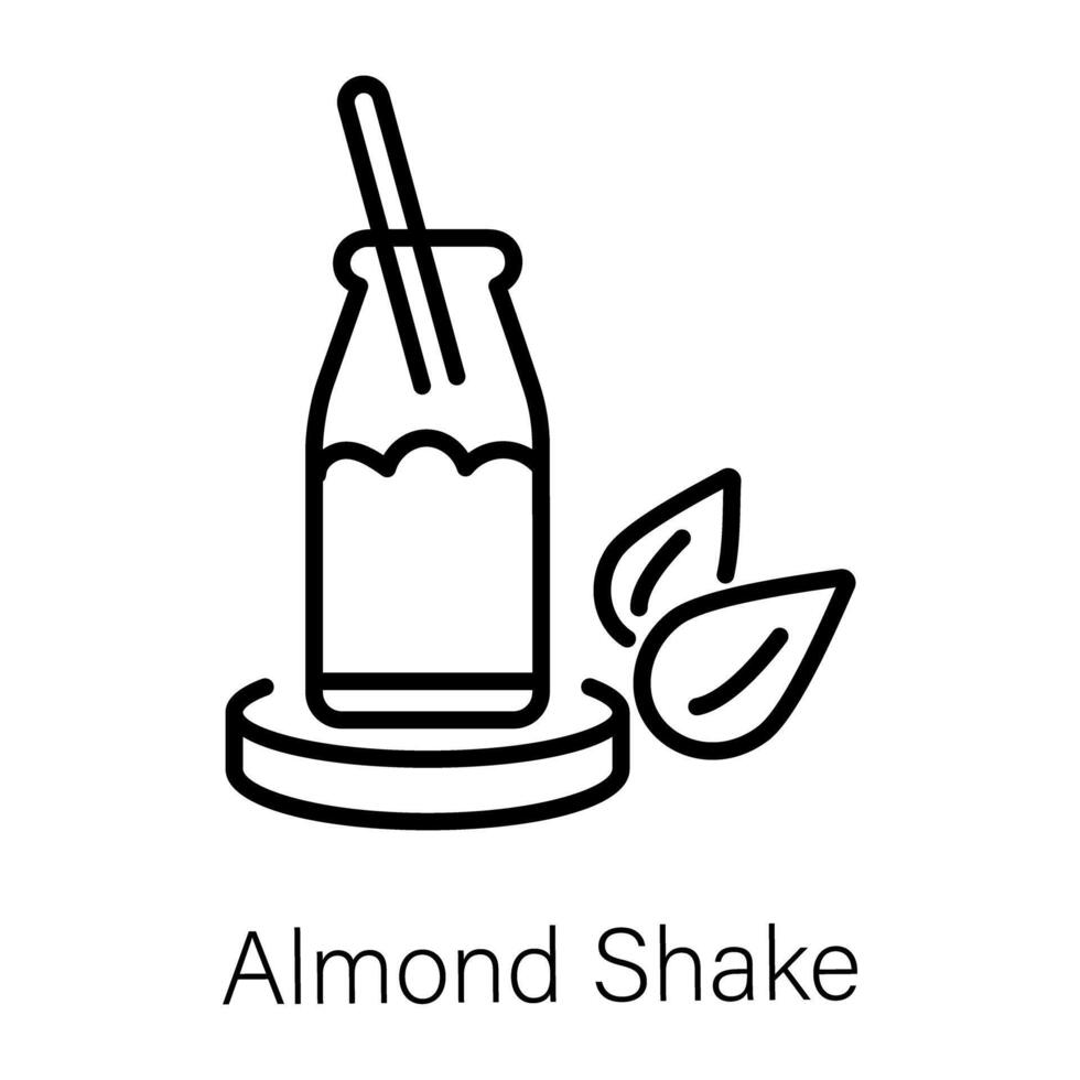 Trendy Almond Shake vector