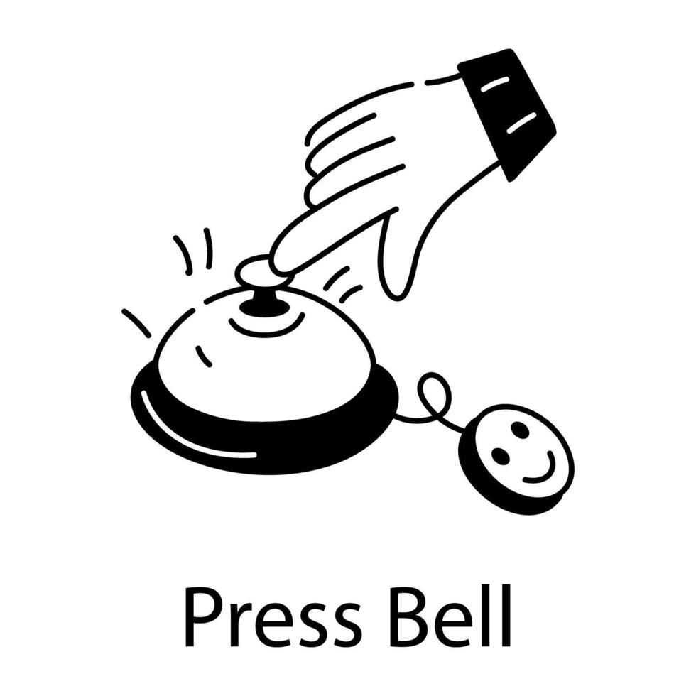 Trendy Press Bell vector