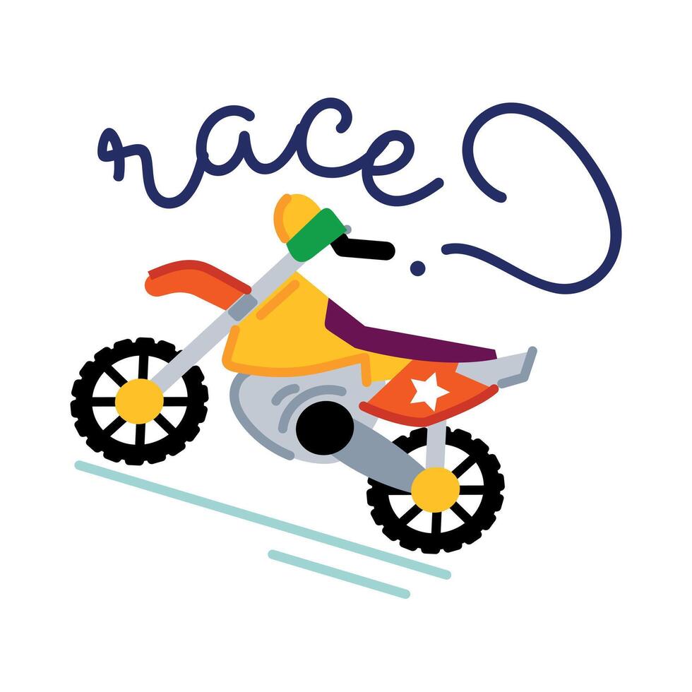 Trendy Racing Bike vector