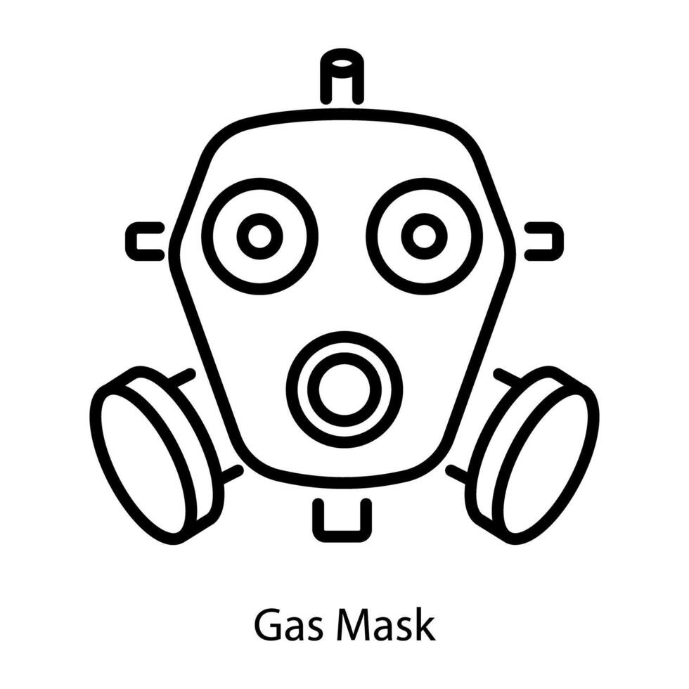 Trendy Gas Mask vector