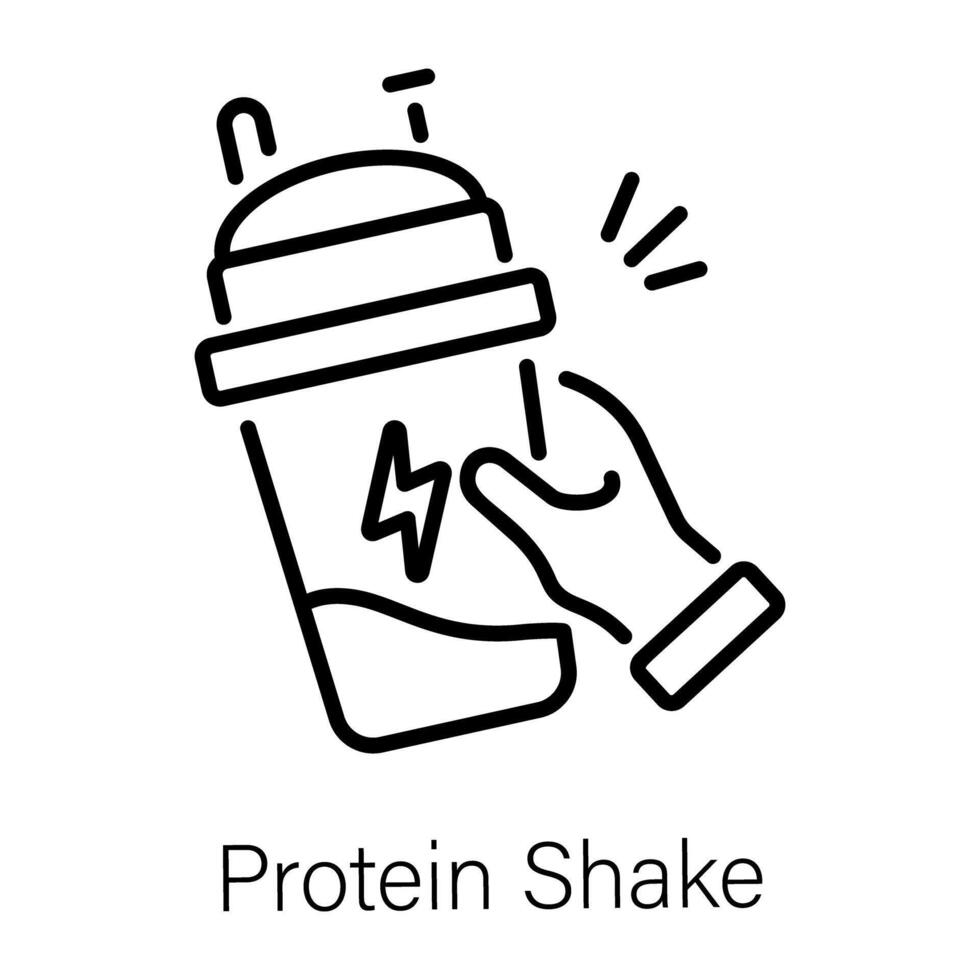 Trendy Protein Shake vector