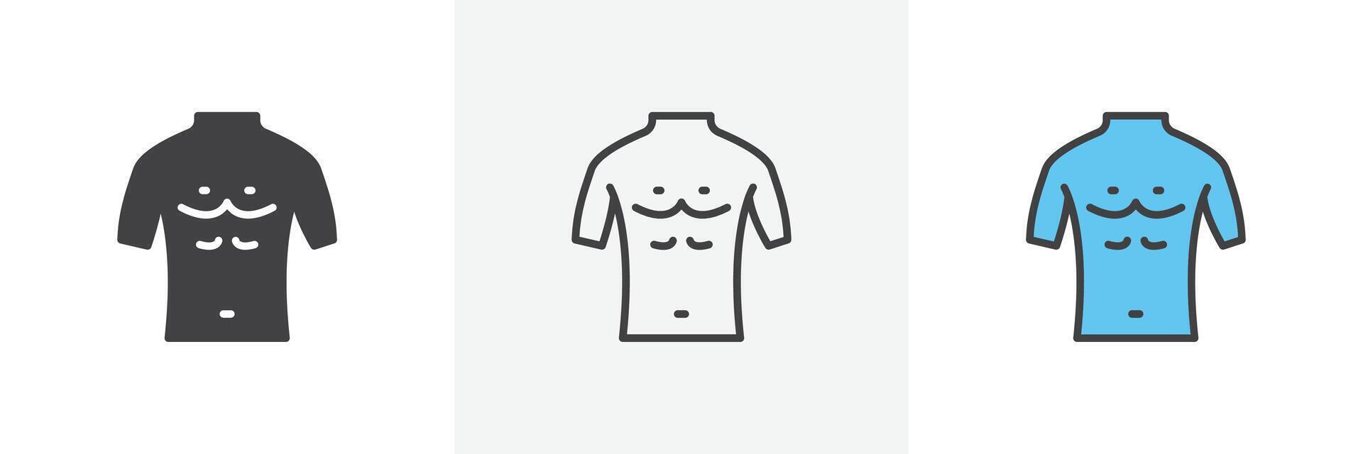 Male torso icon vector