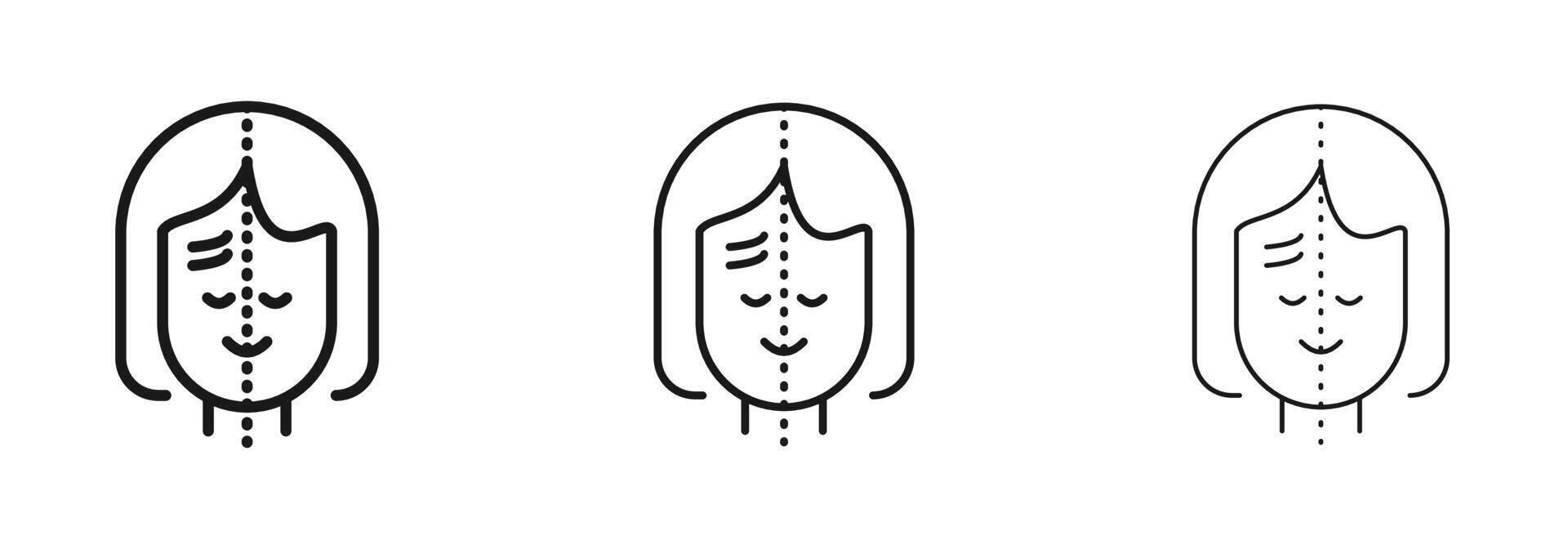 Facelifting procedure icon vector