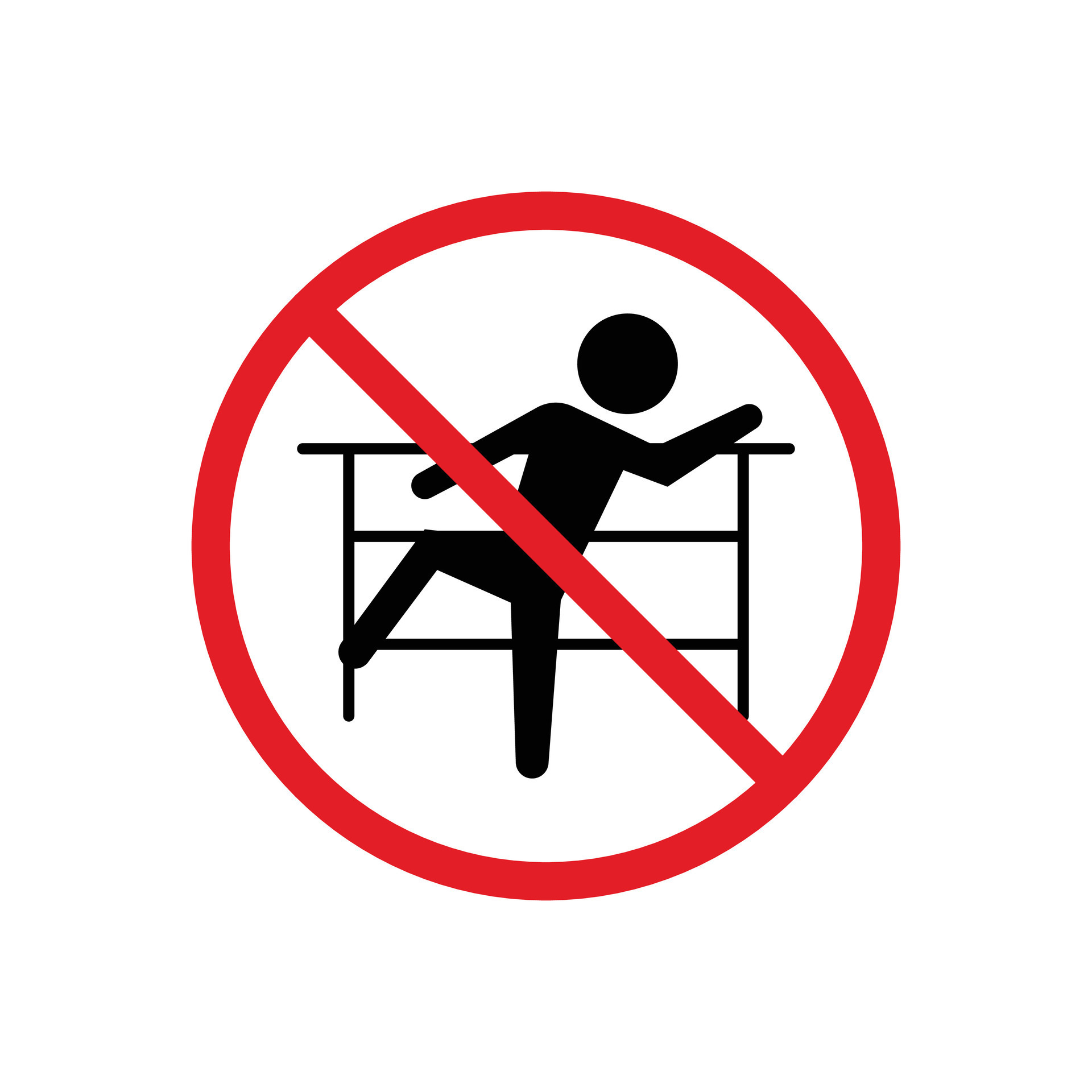 Do not climb sign 42119919 Vector Art at Vecteezy
