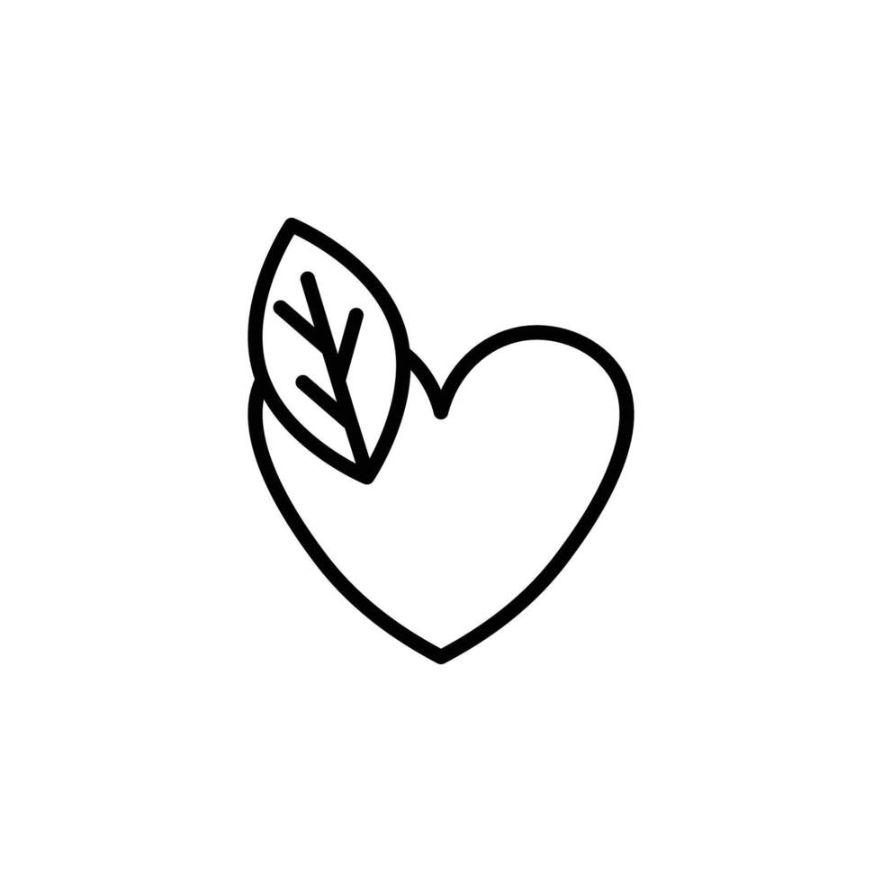 Natural love icon vector