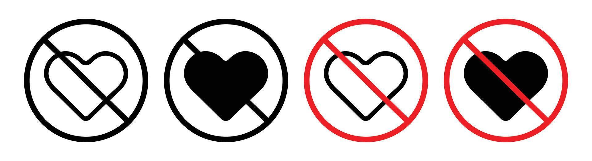 No love sign vector